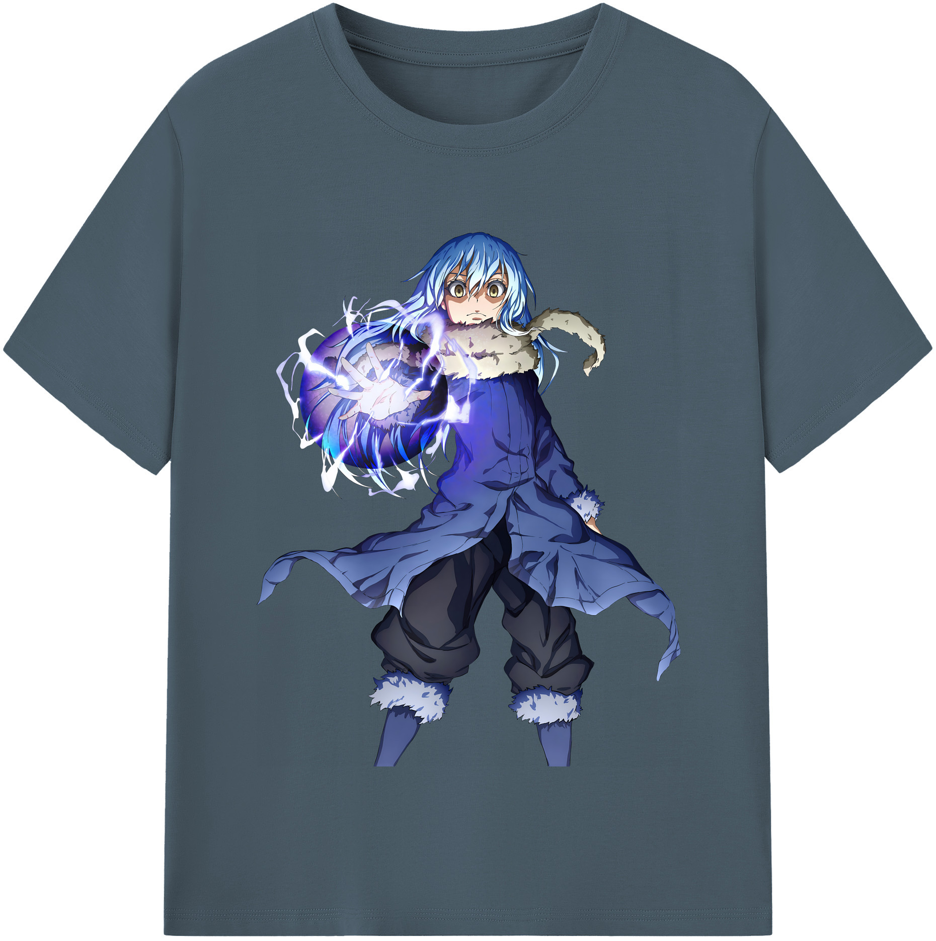 （画像用） 転スラ Regarding Reincarnated to Slime 綿100％半袖Tシャツ（フロントプリント）
